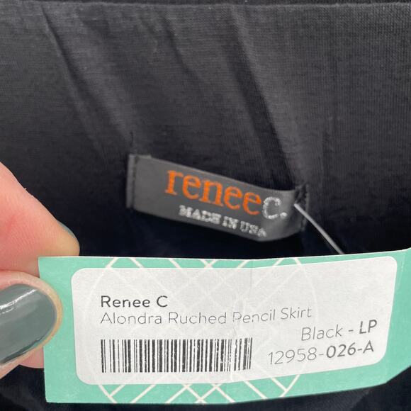 NWT Stitch Fix Renee C Alondra Ruched Pencil Skirt // LP - Picture 3 of 6